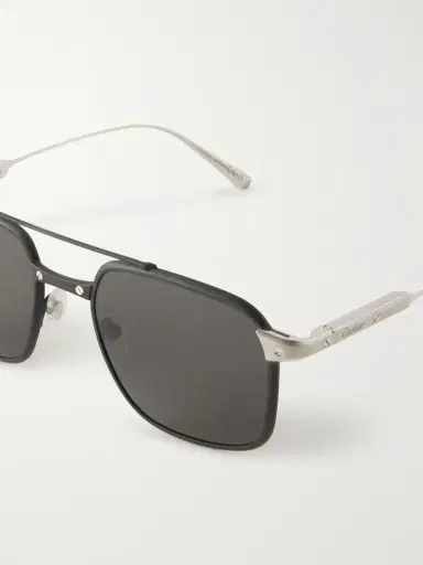 Cartier Eyewear Square-Frame Silver-Tone and Acetate Sunglasses - Men | Thumbnail 3 Cartier Eyewear Square-Frame Silver-Tone and Acetate Sunglasses - Men | Thumbnail 3