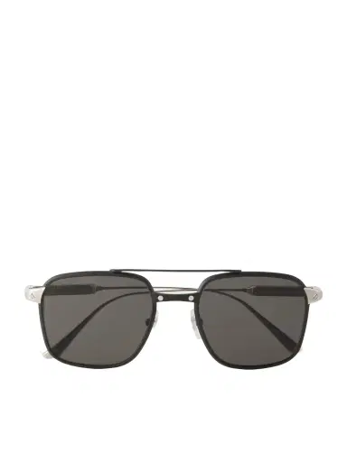 Cartier Eyewear Square-Frame Silver-Tone and Acetate Sunglasses - Men | Thumbnail 1 Cartier Eyewear Square-Frame Silver-Tone and Acetate Sunglasses - Men | Thumbnail 1