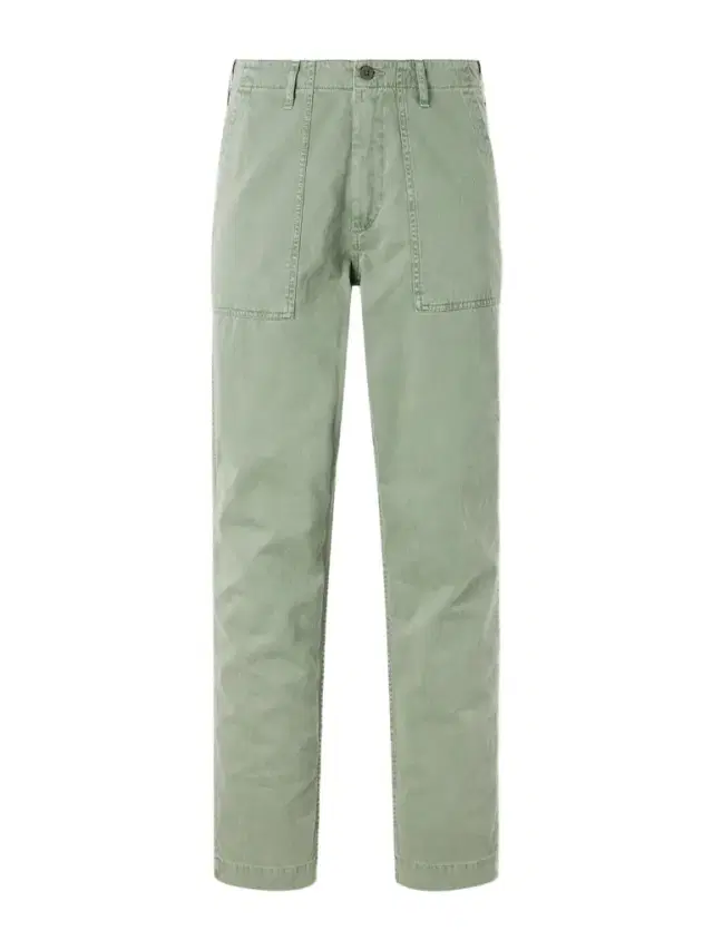 Fatigue Straight-Leg Herringbone Cotton Trousers - Men