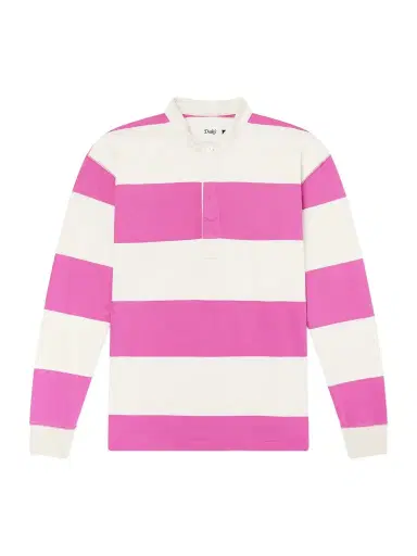 Drake's Grandad-Collar Striped Cotton-Jersey Half-Placket Shirt - Men | Thumbnail 1