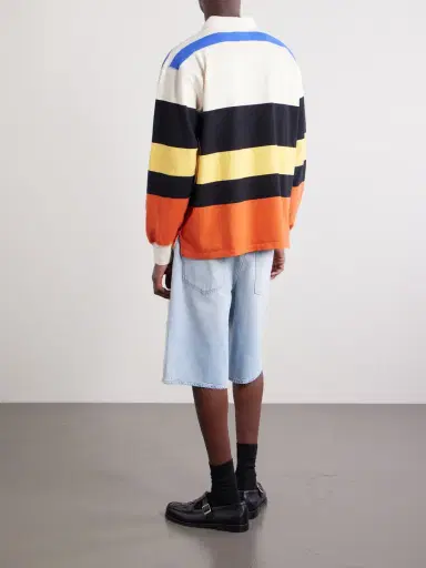 Drake's Striped Cotton-Jersey Rugby Shirt - Men | Thumbnail 4