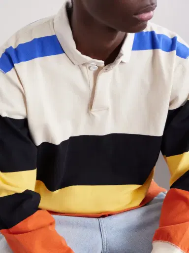 Drake's Striped Cotton-Jersey Rugby Shirt - Men | Thumbnail 5