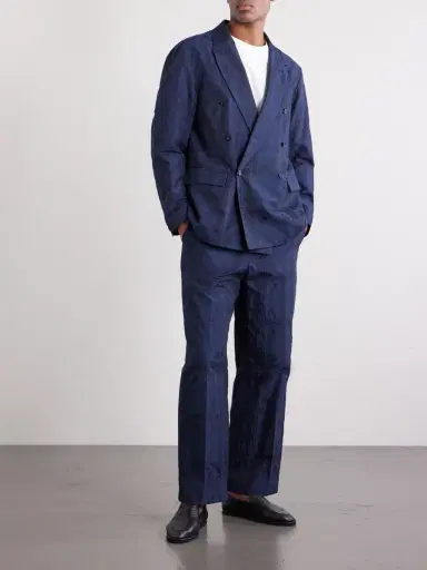 Blue Blue Japan Double-Breasted Cotton-Blend Jacquard Suit Jacket - Men | Thumbnail 2