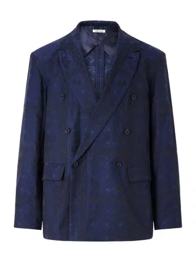 Blue Blue Japan Double-Breasted Cotton-Blend Jacquard Suit Jacket - Men | Thumbnail 1