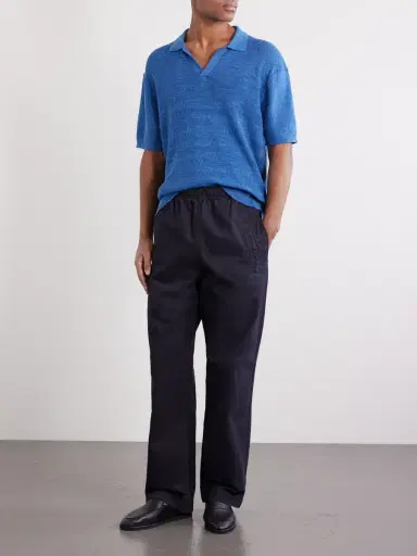 3sixteen Knitted Cotton Polo Shirt - Men | Thumbnail 2