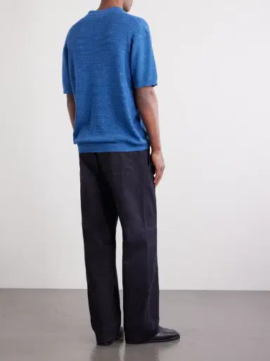 3sixteen Knitted Cotton Polo Shirt - Men | Thumbnail 4