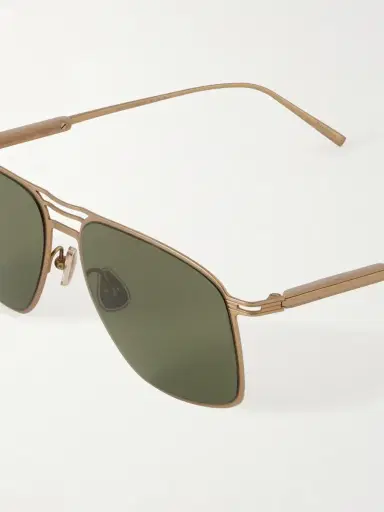 Brunello Cucinelli Aviator-Style Titanium Sunglasses - Men | Thumbnail 3