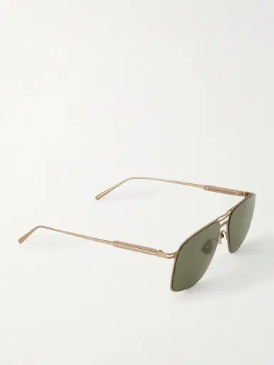 Brunello Cucinelli Aviator-Style Titanium Sunglasses - Men | Thumbnail 4