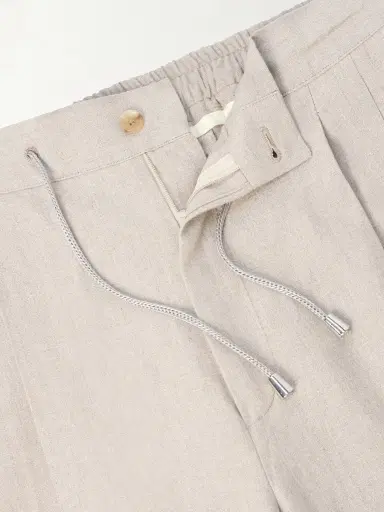 De Petrillo Straight-Leg Pleated Linen Suit Trousers - Men | Thumbnail 6