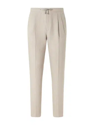 De Petrillo Straight-Leg Pleated Linen Suit Trousers - Men | Thumbnail 1
