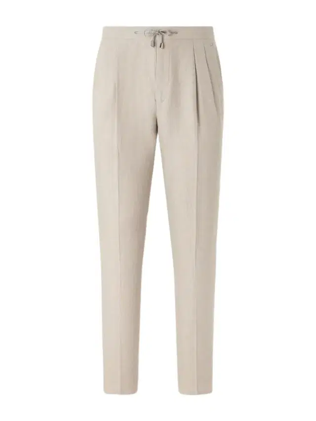 Straight-Leg Pleated Linen Suit Trousers - Men