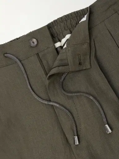 De Petrillo Straight-Leg Pleated Linen Suit Trousers - Men | Thumbnail 6