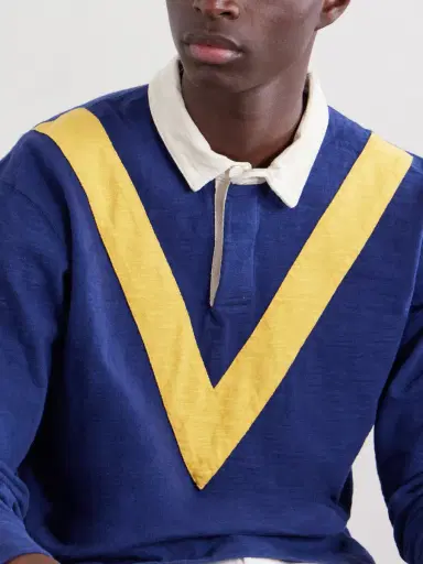Drake's Chevron Flame Cotton-Jersey Rugby Shirt - Men | Thumbnail 5