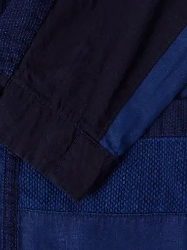 Blue Blue Japan Nenrin Indigo-Dyed Patchwork Linen Blazer - Men | Thumbnail 5
