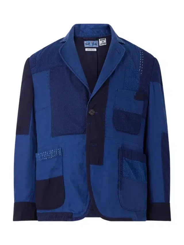 Blue Blue Japan Nenrin Indigo-Dyed Patchwork Linen Blazer - Men