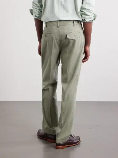 Drake's Games Straight-Leg Herringbone Cotton Suit Trousers - Men | Thumbnail 4 Drake's Games Straight-Leg Herringbone Cotton Suit Trousers - Men | Thumbnail 4