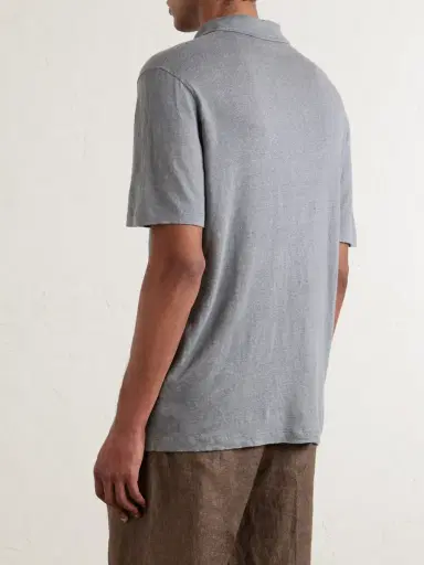 Hartford Knitted Linen Polo Shirt - Men | Thumbnail 4 Hartford Knitted Linen Polo Shirt - Men | Thumbnail 4