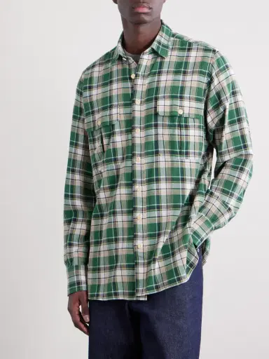 Drake's Checked Cotton Shirt - Men | Thumbnail 3
