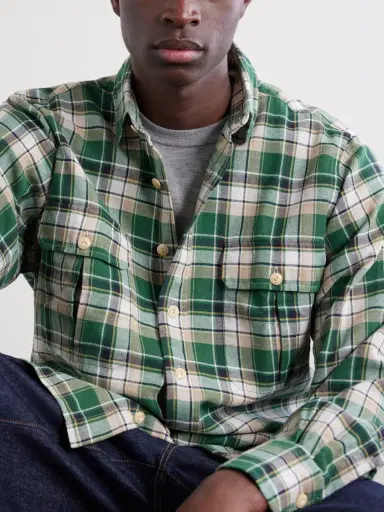 Drake's Checked Cotton Shirt - Men | Thumbnail 5