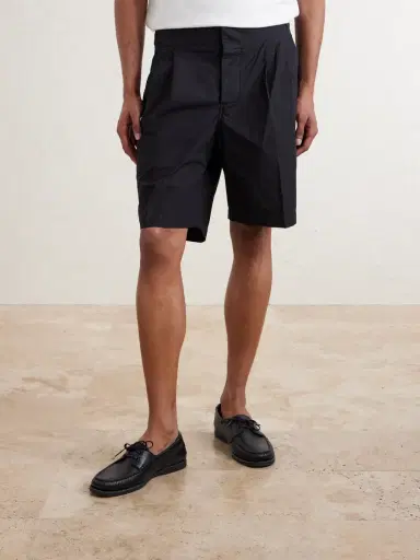 3sixteen Safari Straight-Leg Pleated Cotton-Poplin Shorts - Men | Thumbnail 3