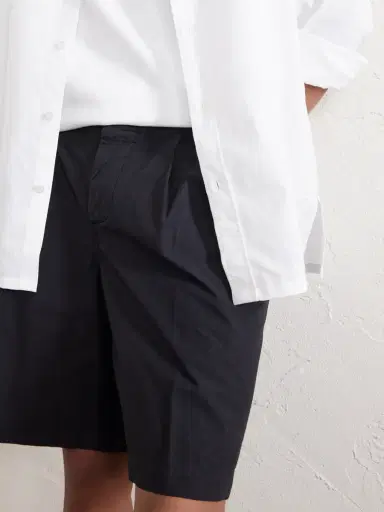 3sixteen Safari Straight-Leg Pleated Cotton-Poplin Shorts - Men | Thumbnail 5