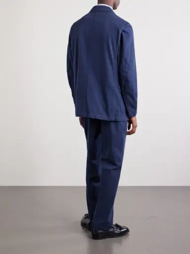Drake's Games Herringbone Cotton Suit Jacket - Men | Thumbnail 4
