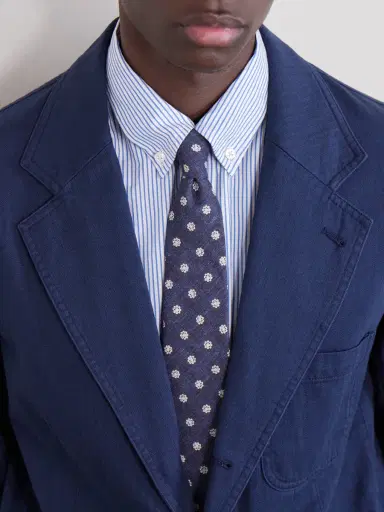 Drake's Games Herringbone Cotton Suit Jacket - Men | Thumbnail 5