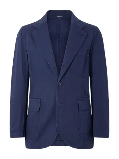 Drake's Games Herringbone Cotton Suit Jacket - Men | Thumbnail 1