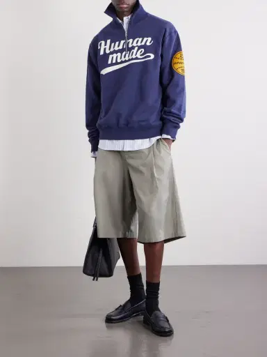 Human Made Logo-Print Cotton-Jersey Zip-Up Sweatshirt - Men | Thumbnail 2 Human Made Logo-Print Cotton-Jersey Zip-Up Sweatshirt - Men | Thumbnail 2
