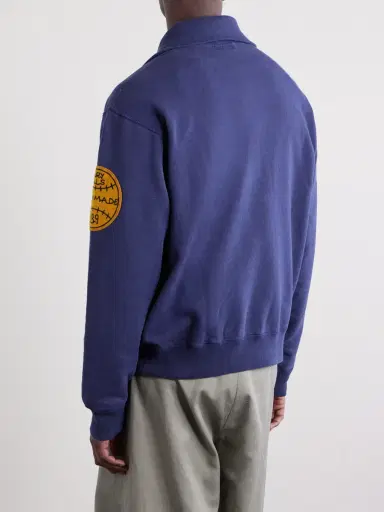 Human Made Logo-Print Cotton-Jersey Zip-Up Sweatshirt - Men | Thumbnail 4 Human Made Logo-Print Cotton-Jersey Zip-Up Sweatshirt - Men | Thumbnail 4