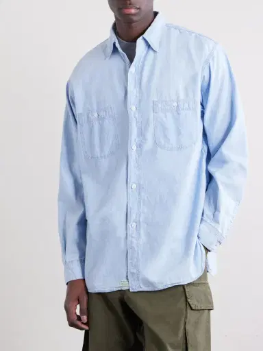 OrSlow Cotton-Chambray Shirt - Men | Thumbnail 3 OrSlow Cotton-Chambray Shirt - Men | Thumbnail 3