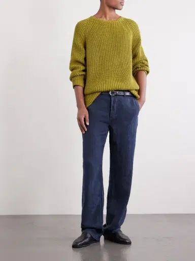 3sixteen Straight-Leg Linen Trousers - Men | Thumbnail 2