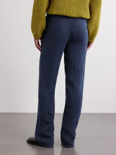 3sixteen Straight-Leg Linen Trousers - Men | Thumbnail 4