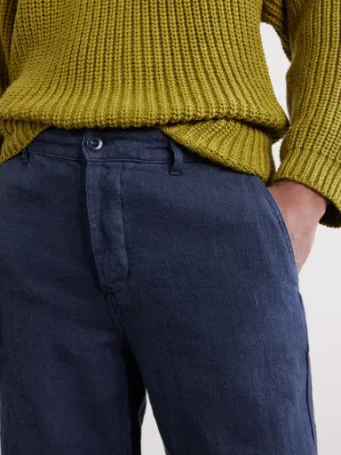 3sixteen Straight-Leg Linen Trousers - Men | Thumbnail 5