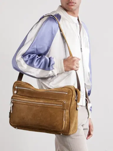 Acne Studios Camero Camera Suede Messenger Bag - Men | Thumbnail 3