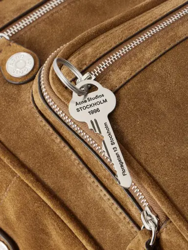 Acne Studios Camero Camera Suede Messenger Bag - Men | Thumbnail 5