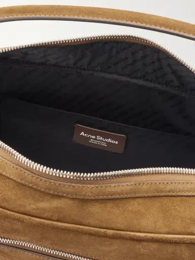 Acne Studios Camero Camera Suede Messenger Bag - Men | Thumbnail 6