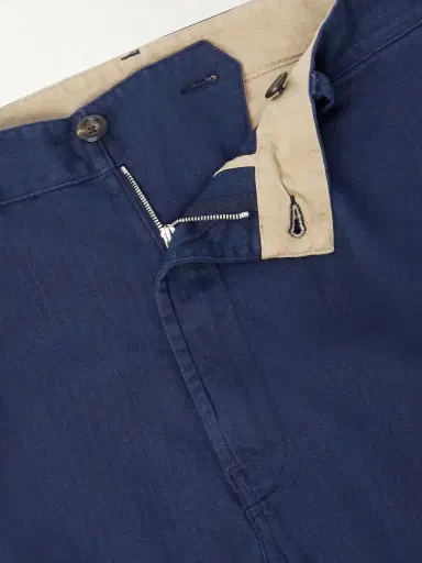 Drake's Games Straight-Leg Herringbone Cotton Suit Trousers - Men | Thumbnail 6