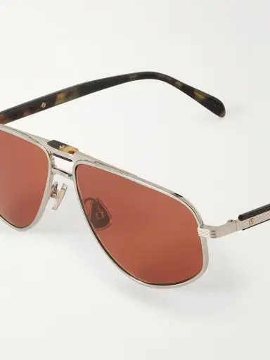Brunello Cucinelli Aviator-Style Titanium Sunglasses - Men | Thumbnail 3
