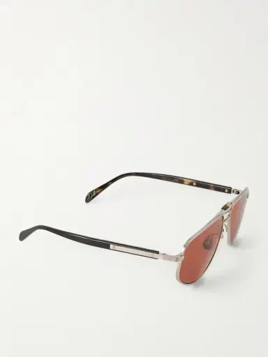 Brunello Cucinelli Aviator-Style Titanium Sunglasses - Men | Thumbnail 4