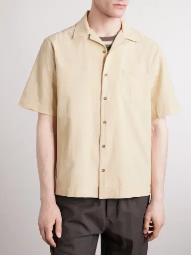 A.P.C. Jude Camp-Collar Organic Cotton and Linen-Blend Shirt - Men | Thumbnail 3