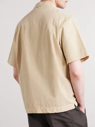 A.P.C. Jude Camp-Collar Organic Cotton and Linen-Blend Shirt - Men | Thumbnail 4