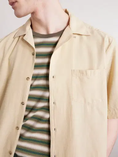 A.P.C. Jude Camp-Collar Organic Cotton and Linen-Blend Shirt - Men | Thumbnail 5