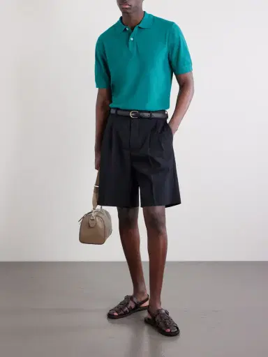 Drake's Garment-Dyed Cotton-Piqué Polo Shirt - Men | Thumbnail 2