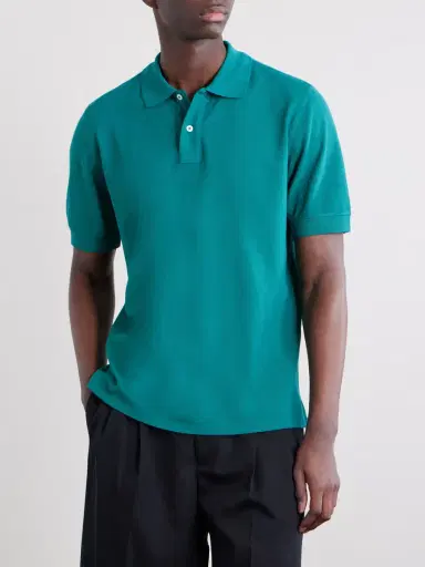 Drake's Garment-Dyed Cotton-Piqué Polo Shirt - Men | Thumbnail 3