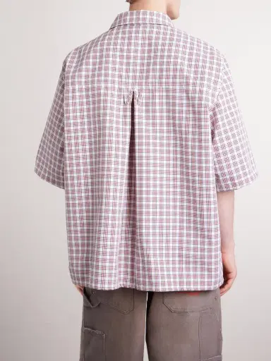 Willy Chavarria SS Corcoran Checked Woven Shirt - Men | Thumbnail 4