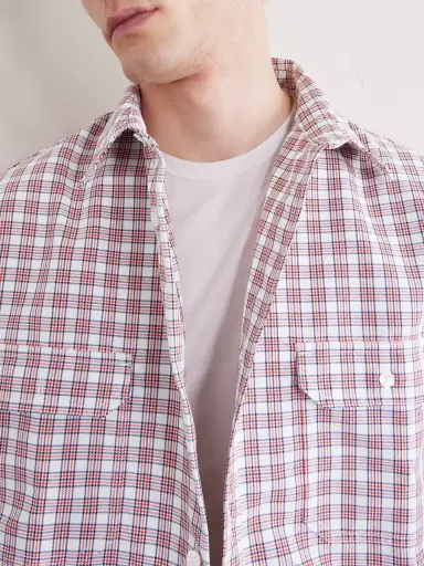 Willy Chavarria SS Corcoran Checked Woven Shirt - Men | Thumbnail 5
