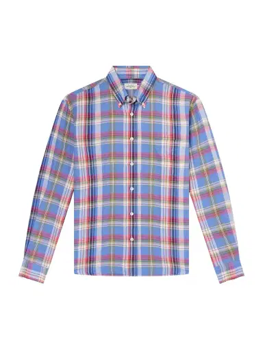 Hartford Button-Down Collar Checked Linen and Cotton-Blend Shirt - Men | Thumbnail 1