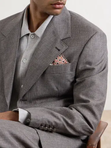 Brunello Cucinelli Polka-Dot Silk Pocket - Men | Thumbnail 2 Brunello Cucinelli Polka-Dot Silk Pocket - Men | Thumbnail 2
