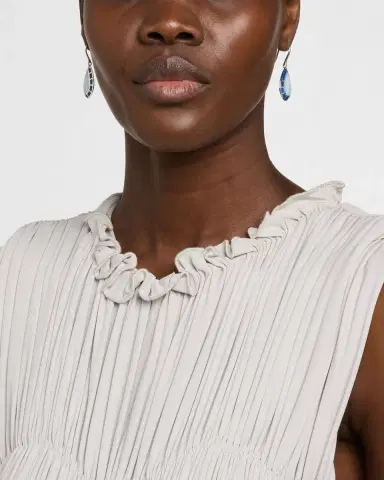 Jan Leslie Lapis and Blue MOP Teardrop Dangle Earrings in Sterling Silver | Thumbnail 2